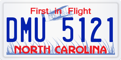 NC license plate DMU5121