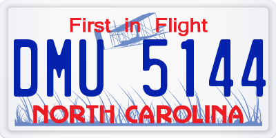 NC license plate DMU5144