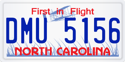 NC license plate DMU5156