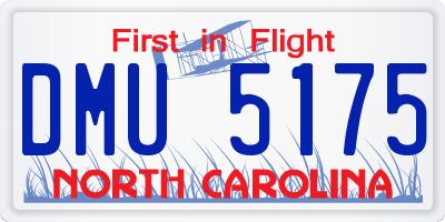 NC license plate DMU5175
