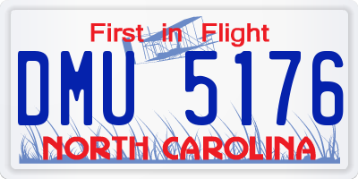 NC license plate DMU5176