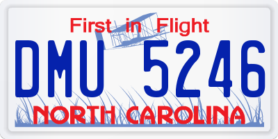 NC license plate DMU5246