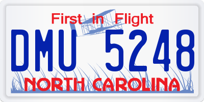 NC license plate DMU5248