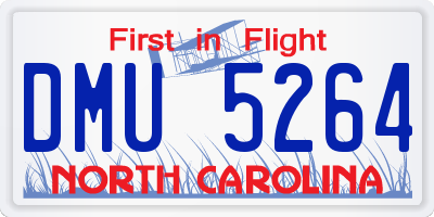 NC license plate DMU5264