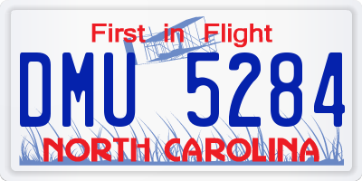 NC license plate DMU5284
