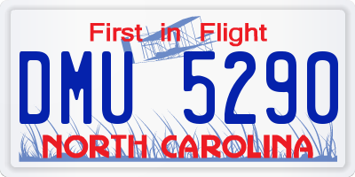 NC license plate DMU5290