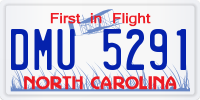NC license plate DMU5291