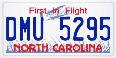 NC license plate DMU5295