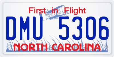 NC license plate DMU5306