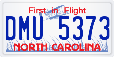 NC license plate DMU5373