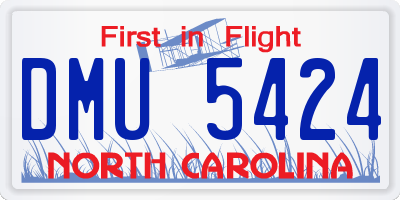 NC license plate DMU5424