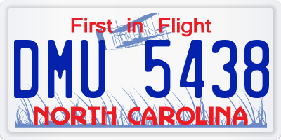 NC license plate DMU5438