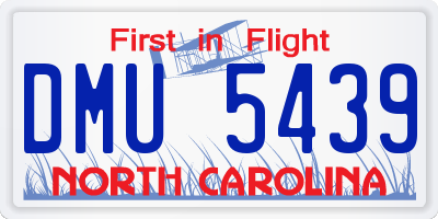 NC license plate DMU5439