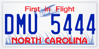 NC license plate DMU5444