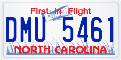 NC license plate DMU5461