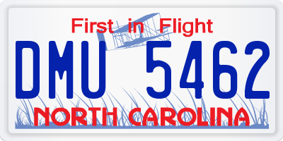 NC license plate DMU5462