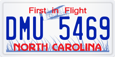 NC license plate DMU5469