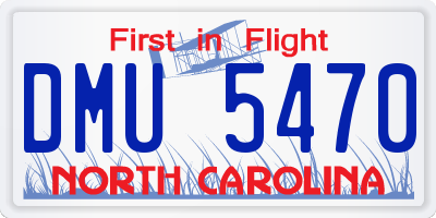 NC license plate DMU5470