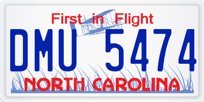 NC license plate DMU5474