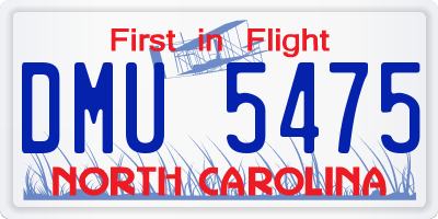 NC license plate DMU5475