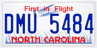 NC license plate DMU5484