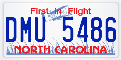 NC license plate DMU5486