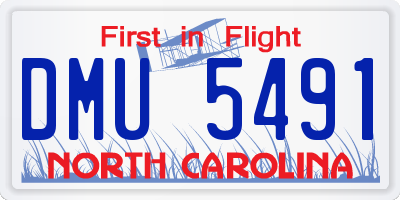 NC license plate DMU5491