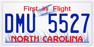NC license plate DMU5527