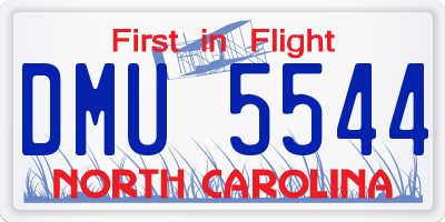 NC license plate DMU5544