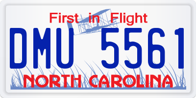 NC license plate DMU5561