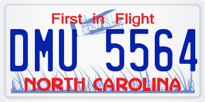 NC license plate DMU5564