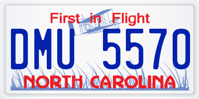 NC license plate DMU5570