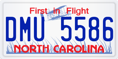 NC license plate DMU5586