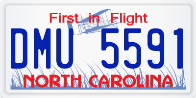 NC license plate DMU5591