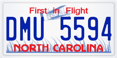 NC license plate DMU5594