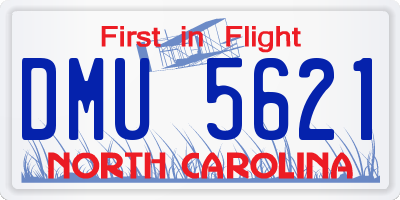 NC license plate DMU5621