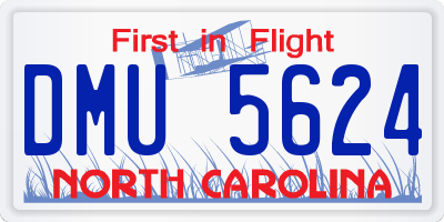 NC license plate DMU5624