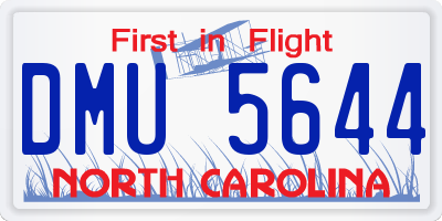 NC license plate DMU5644