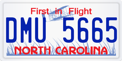 NC license plate DMU5665