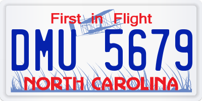 NC license plate DMU5679