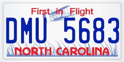 NC license plate DMU5683