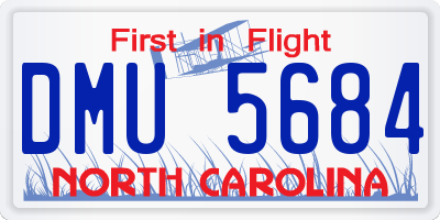 NC license plate DMU5684