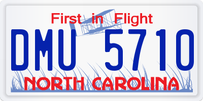 NC license plate DMU5710