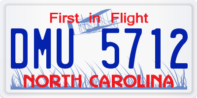 NC license plate DMU5712