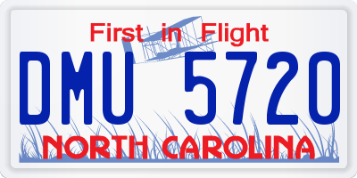 NC license plate DMU5720