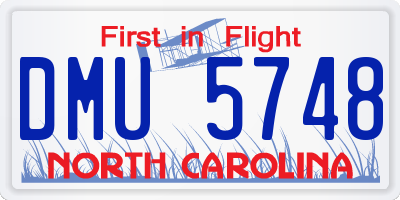 NC license plate DMU5748
