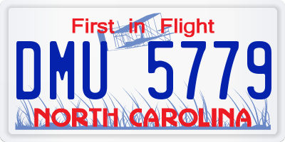 NC license plate DMU5779