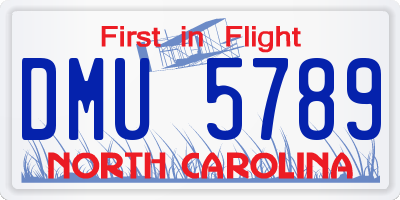 NC license plate DMU5789