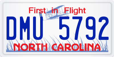 NC license plate DMU5792