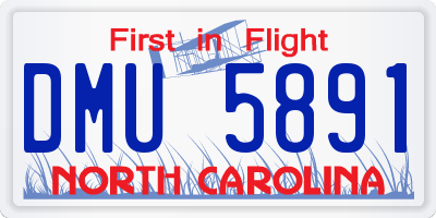 NC license plate DMU5891